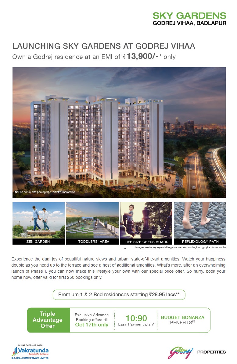 Launching Sky Gardens at Godrej Vihaa in Mumbai Update